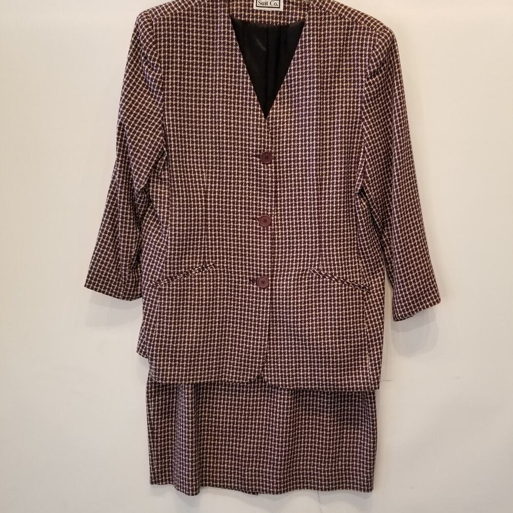 Suit Co. Purple Vintage 90s 2 pc. Suit Blazer - Picture 5 of 12